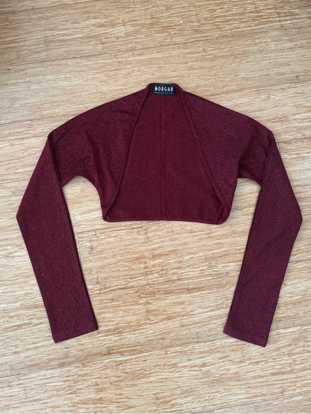 Morgan De Toi cropped red sparkly bolero jacket